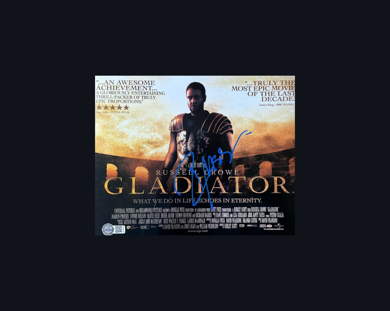Image of signed gladiator poster